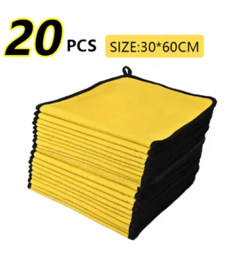 Toalla de microfibra para lavado de coches, 30x30CM / 30x60cm, paño de secado y limpieza de coche, paño para el cuidado, toalla para lavado de coches, toalla de cocina, 3/5/10 Uds.