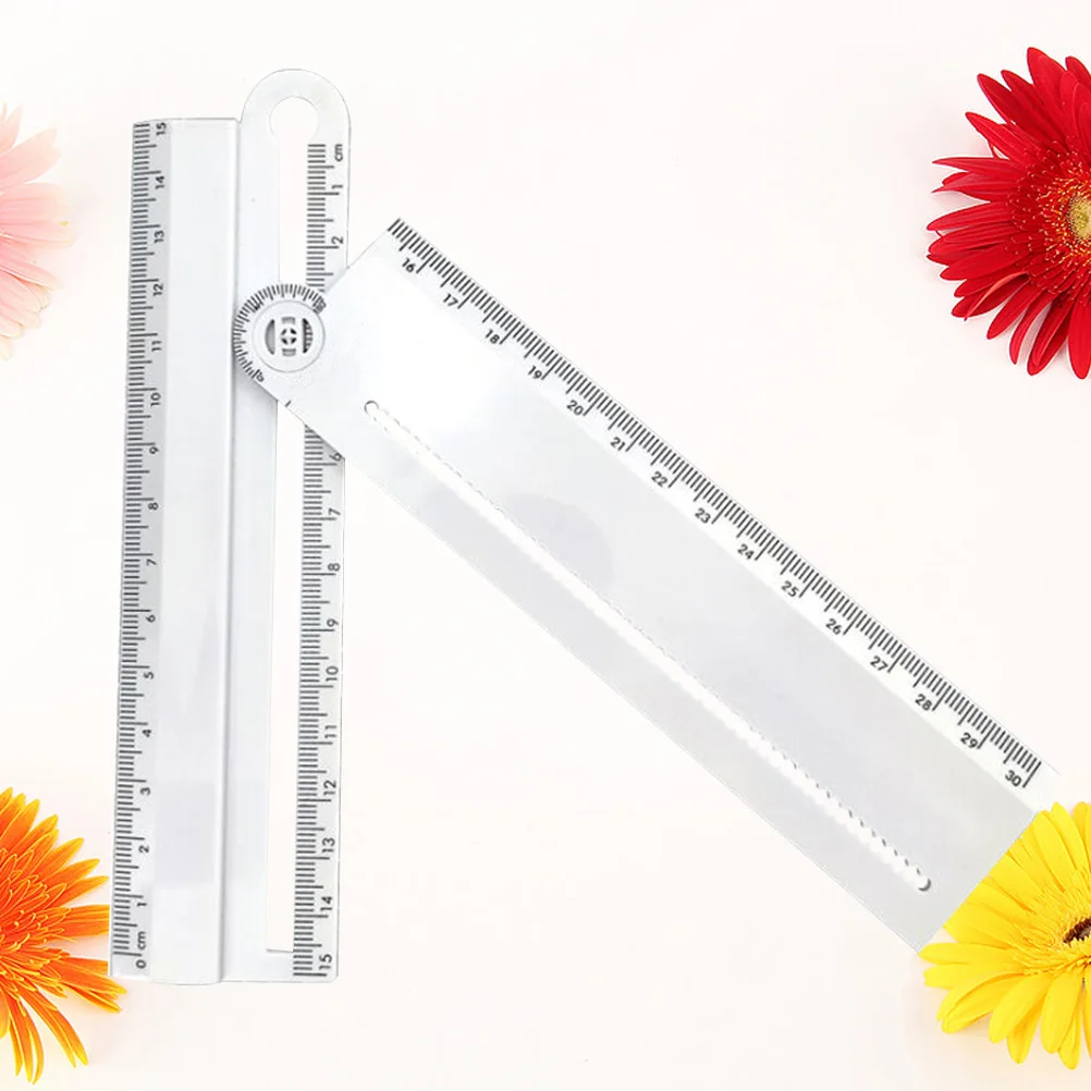 

1Pcs Multifunctional Angle Ruler Combination Square Set Rotatable Arc Tool Precise Measurement Rustproof for Homework
