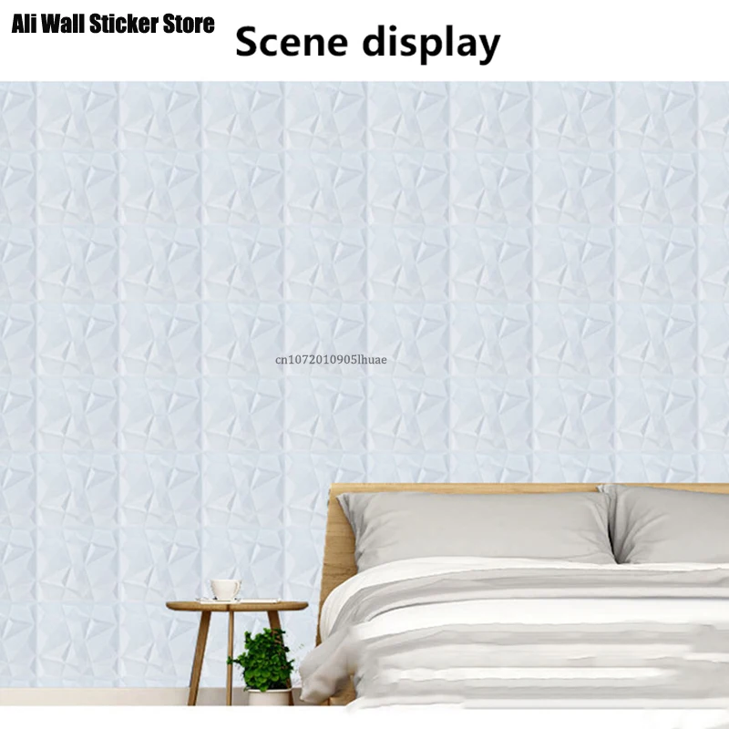 12pcs Self Adhesive 3D Foam Wall Sticker Sticker DIY Soundproof Waterproof 3D Panel Moistureproof Bathroom Kitchen Home Decor