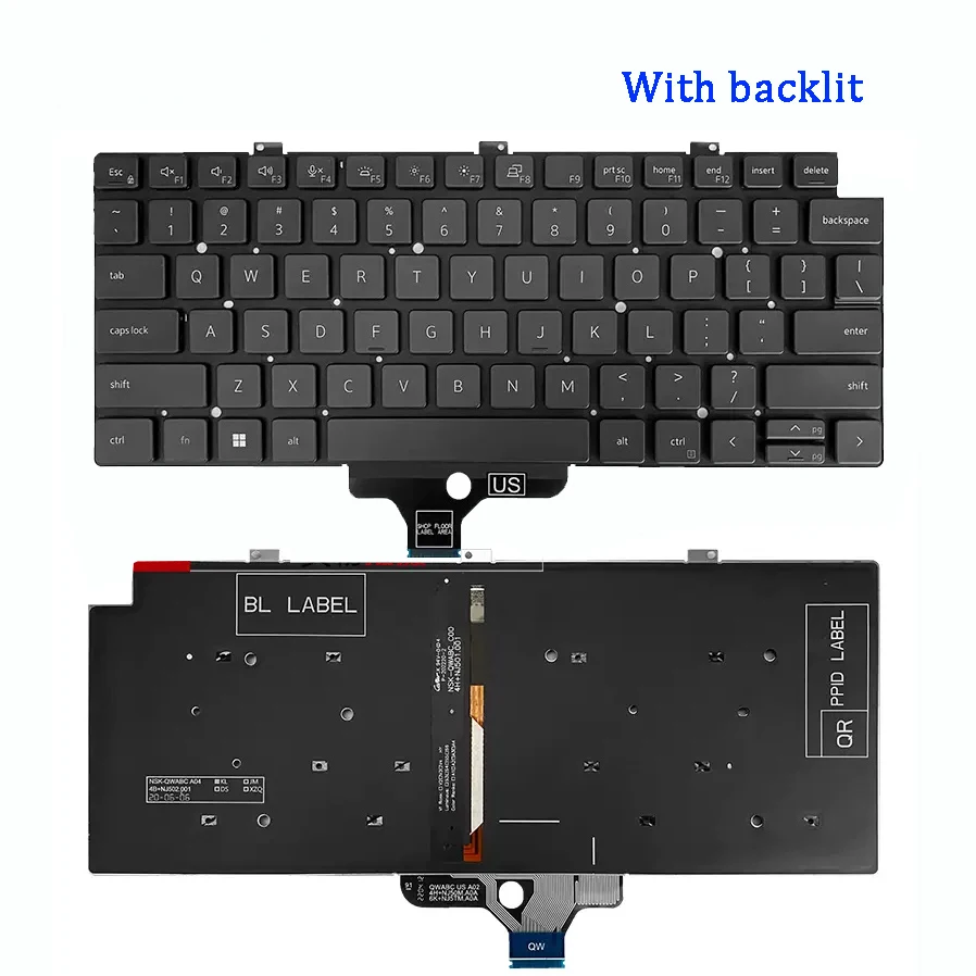 New Genuine Laptop Rreplacement Keyboard Compatible for DELL Latitude 13-7300 7320 E7320 5320 P133G