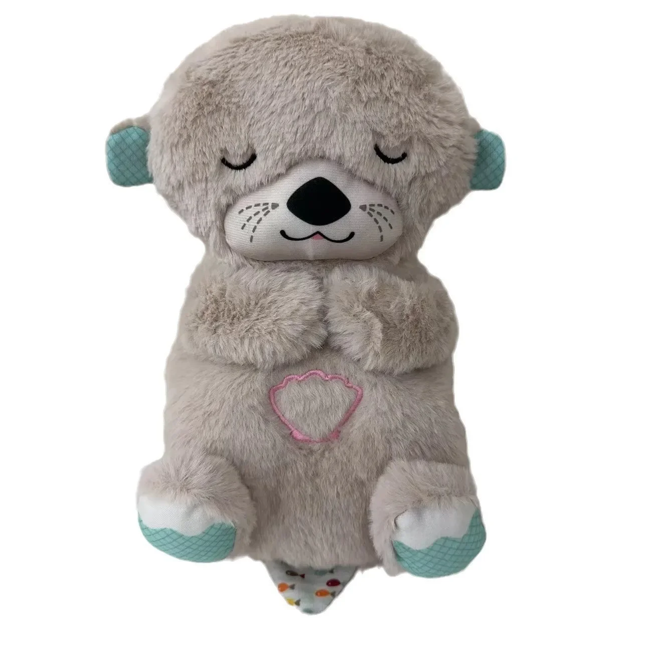 Cute Soothing Bear Plush Toy Children Sleep with Music Doll Breathing Bear Doll Electric Luminous Bear