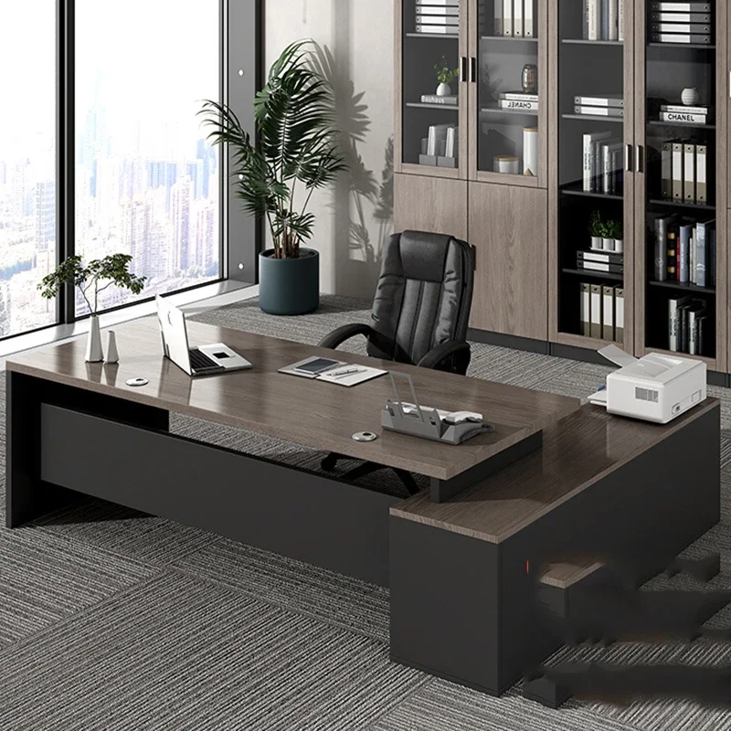 Unique Wood Office Desk Customized Organizer Unusual Computer Desks Light Luxury Study Escritorios De Ordenador Desk Furniture