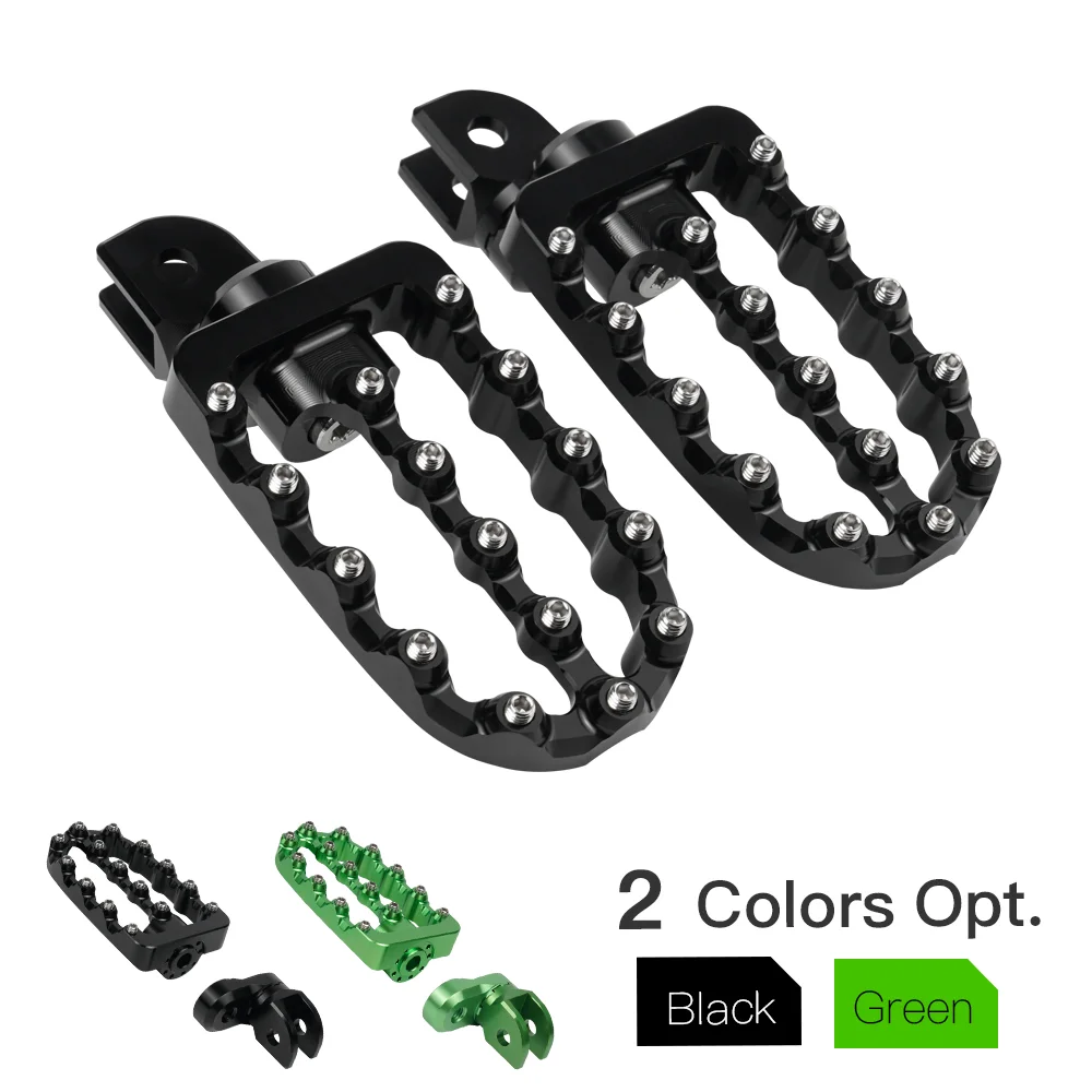 1 Pair Aluminum 360° Adjustable Footrests Footpeg for Kawasaki KLR650 1987-2018 2017 2016 2015 2014 KLR 650 Footrest Foot Pedals