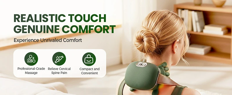 Bionic Finger Neck Shoulder Massager Wireless Neck Cervical Trapezius 4D Kneading Body Back Hand Massage Shawl Brushless Motor