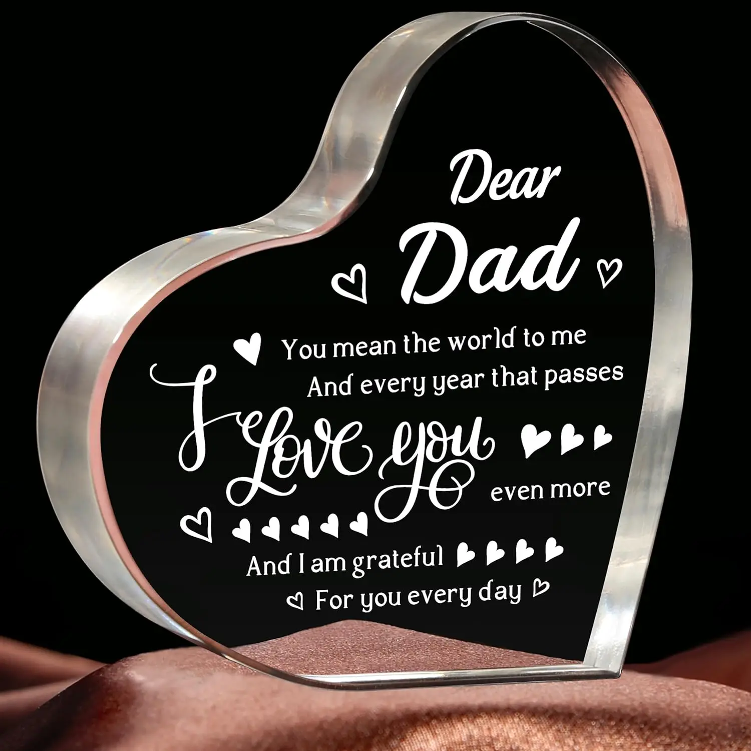 Gifts for Dad Christmas - Engraved I Love You Dad Keepsake - Dad Birthday Gifts from Daughter Son, Gift Ideas for Best Dad Ever