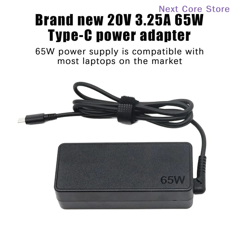 [NC]1Pc 20v3.25a 65w Type-c Power Adapter Laptop Charger Compatible With Most Common Computer Models On The Market[NC]