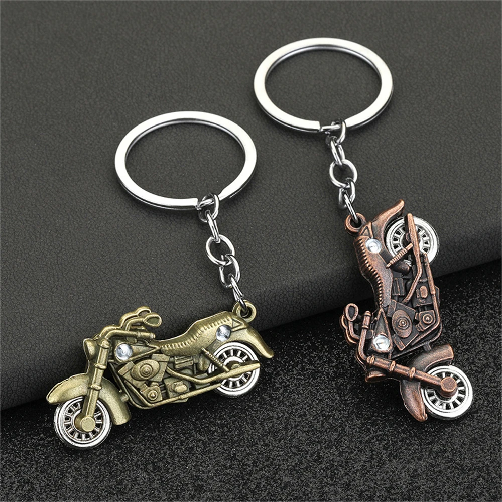 Cute Simulation Car Keychain Creative Mini Motorcycle Model Keyring for Men Fashion Car Key Holder Accessories Boy Toys Gifts