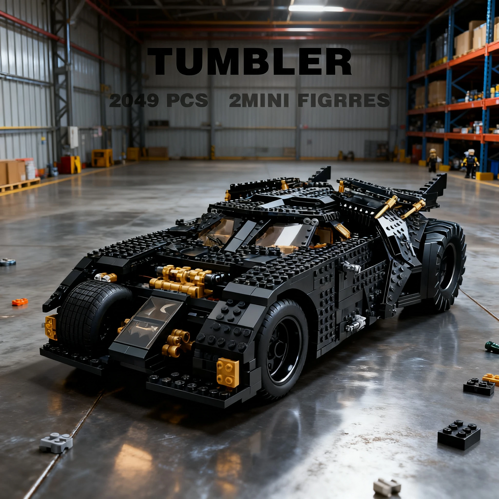 

2049PCS Pellets Bricks The Batmobile Tumbler BatPod Motorcycle Set Model Building Blocks Boys Gifts Kids Toys