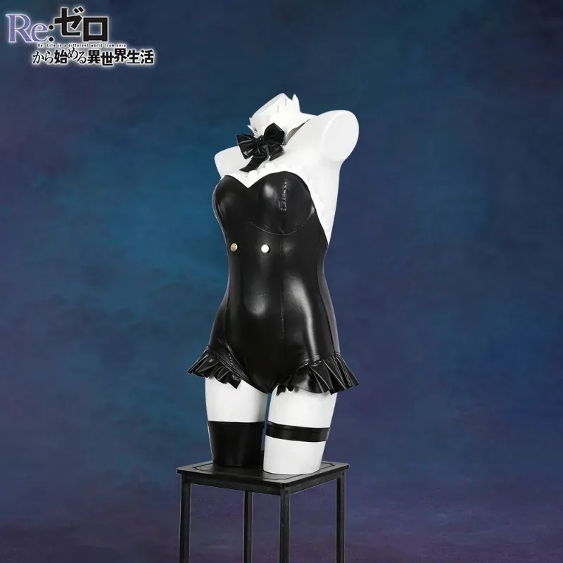 Rem Bunny Cosplay Costume Anime Re Life in A Different World From Zero Sexy Black Uniform Full Set Carnival Party Dress Up Women