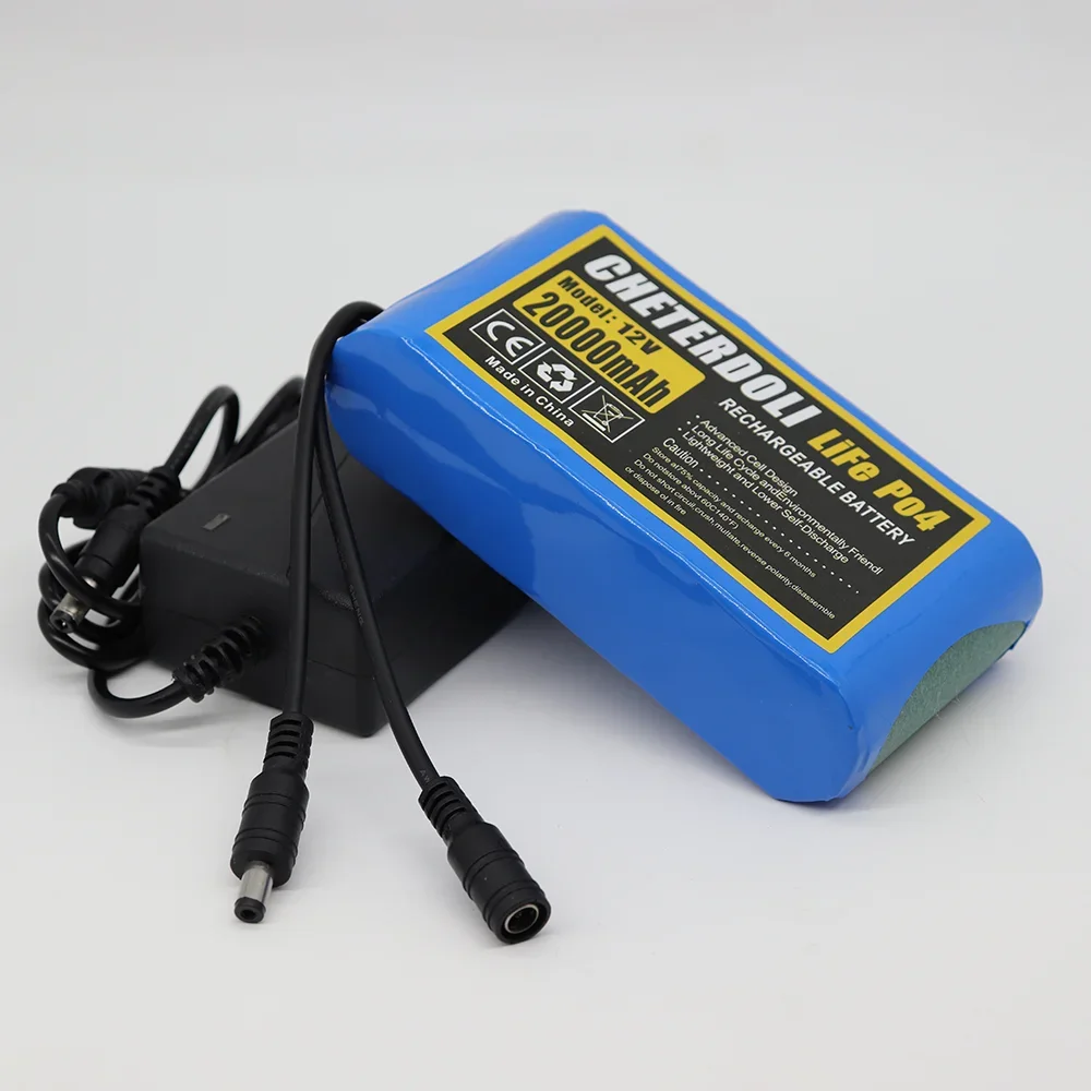 12V 32700 LiFePO4 20Ah Rechargeable Battery Pack Built-in 40A BMS for Emergency lighting/security and monitoring equipment