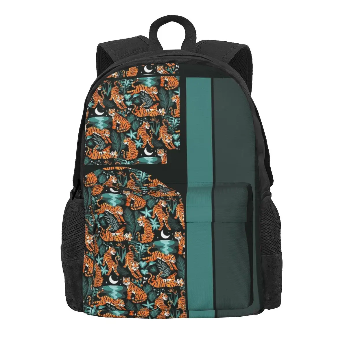 Mochilas Teal Jungle para meninos e meninas, mochilas escolares, mochila para estudantes, mochila de viagem, bolsa de ombro, ano do tigre de água