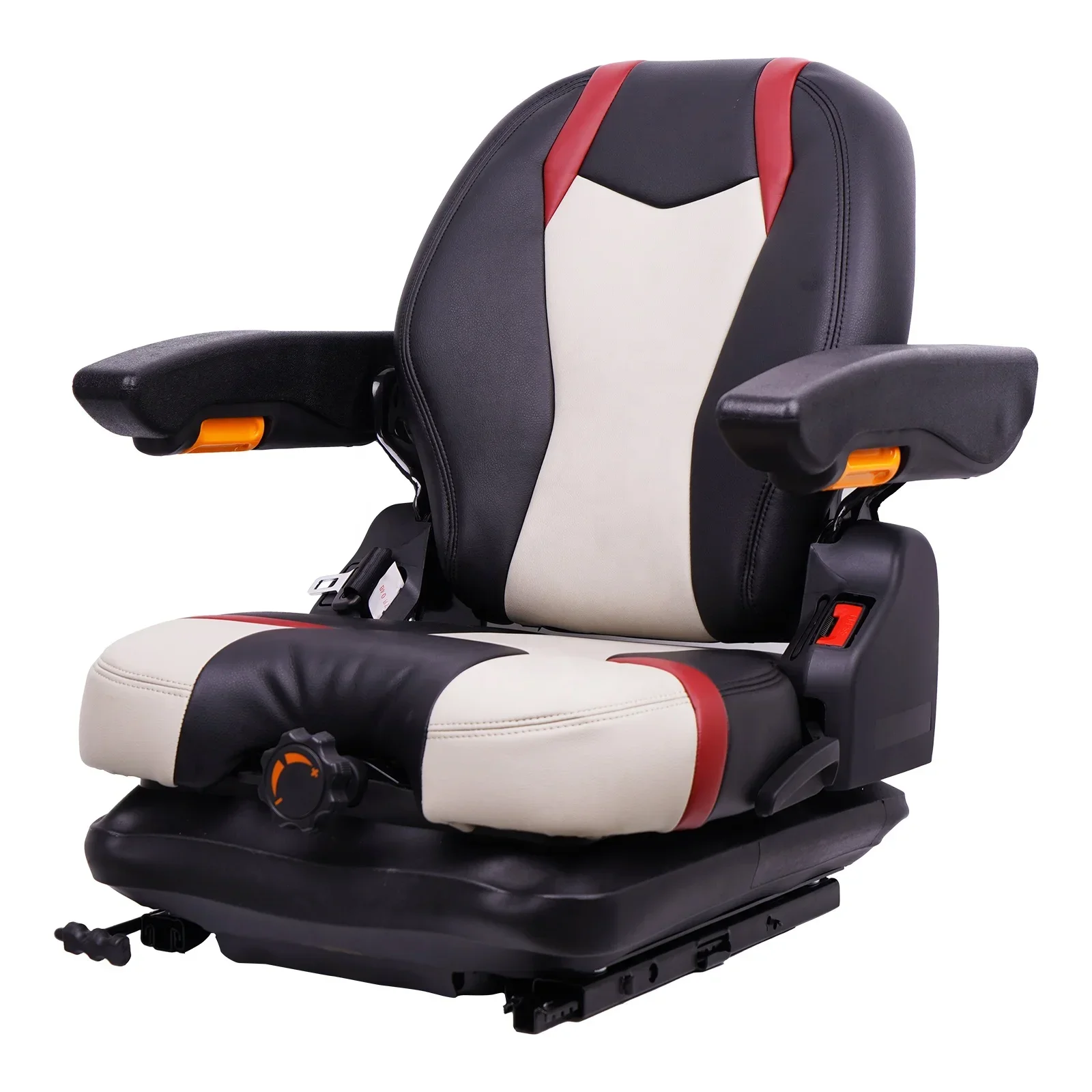 Premium Ventilated &Heating Vinyl toyot Forklift Seat Chair with Low-profile Mechanical Suspension