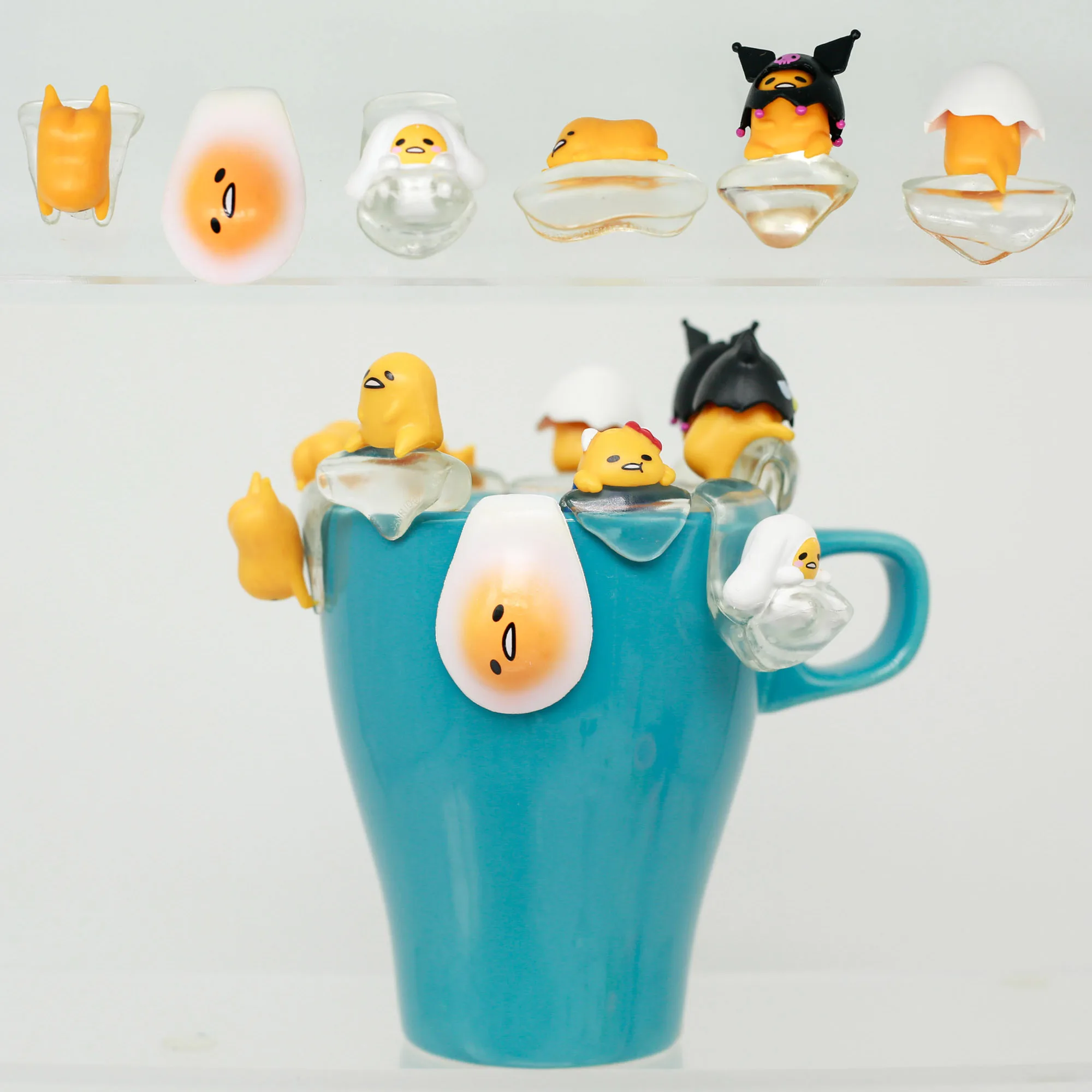 Putitto Cup Edge Gudetama Sanrio Kuromi Kawaii süße Blind Box Geschenke Spielzeug Modell Anime Figuren sammeln Ornamente