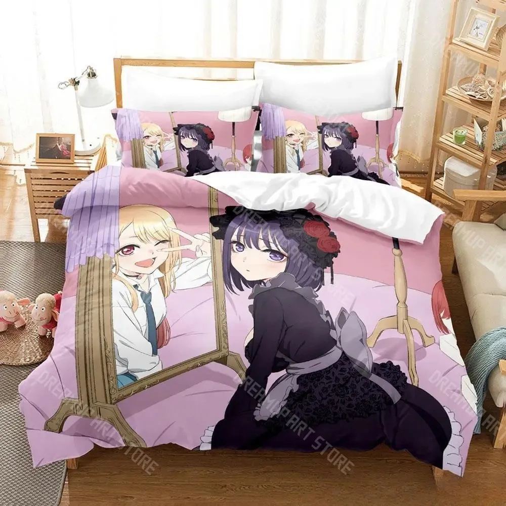 3D Printed My Dress-Up Darling Marin Kitagawa Bedding Set for Boys Girls Duvet Cover Twin Queen King Full Single Double Sizes
