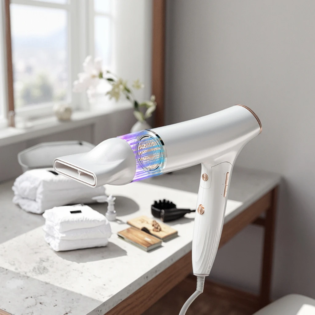 المهنية طوي الأيونية محرك تيار متردد فرشاة مجفف الشعر عالية السرعة إعدادات الحرارة الساخنة تكنولوجيا الأيونات السالبة للفندق المنزلية #3