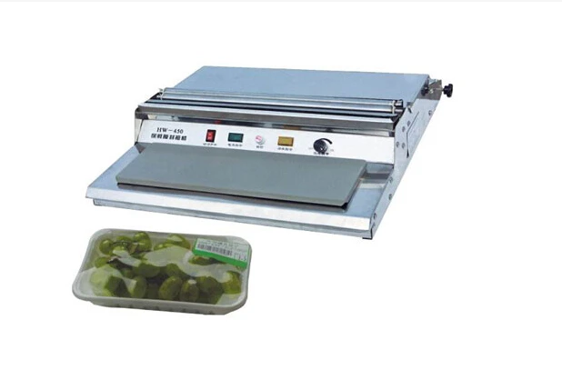 

HW-450 Model Manual Plastic Wrap Fish Meat Seafood Food Packaging Machine/ Hand Wrapping Machine Film Wrapper for Food Fruit Tra