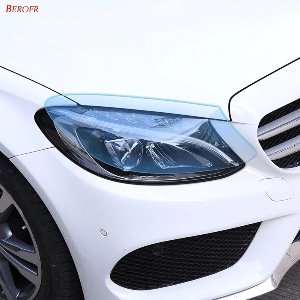 For Mercedes Benz A C E G S GLC GLA CLA GLE GLS CLS Class W177 W167 W213 W205 Car Headlights TPU HD Transparent Protector Film
