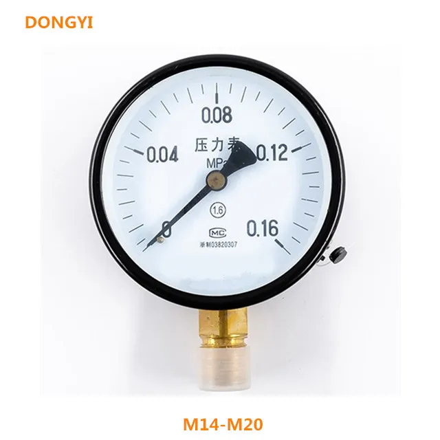 High Quality Pointer Pressure Gauge for M14-M20 0.1-40mpa