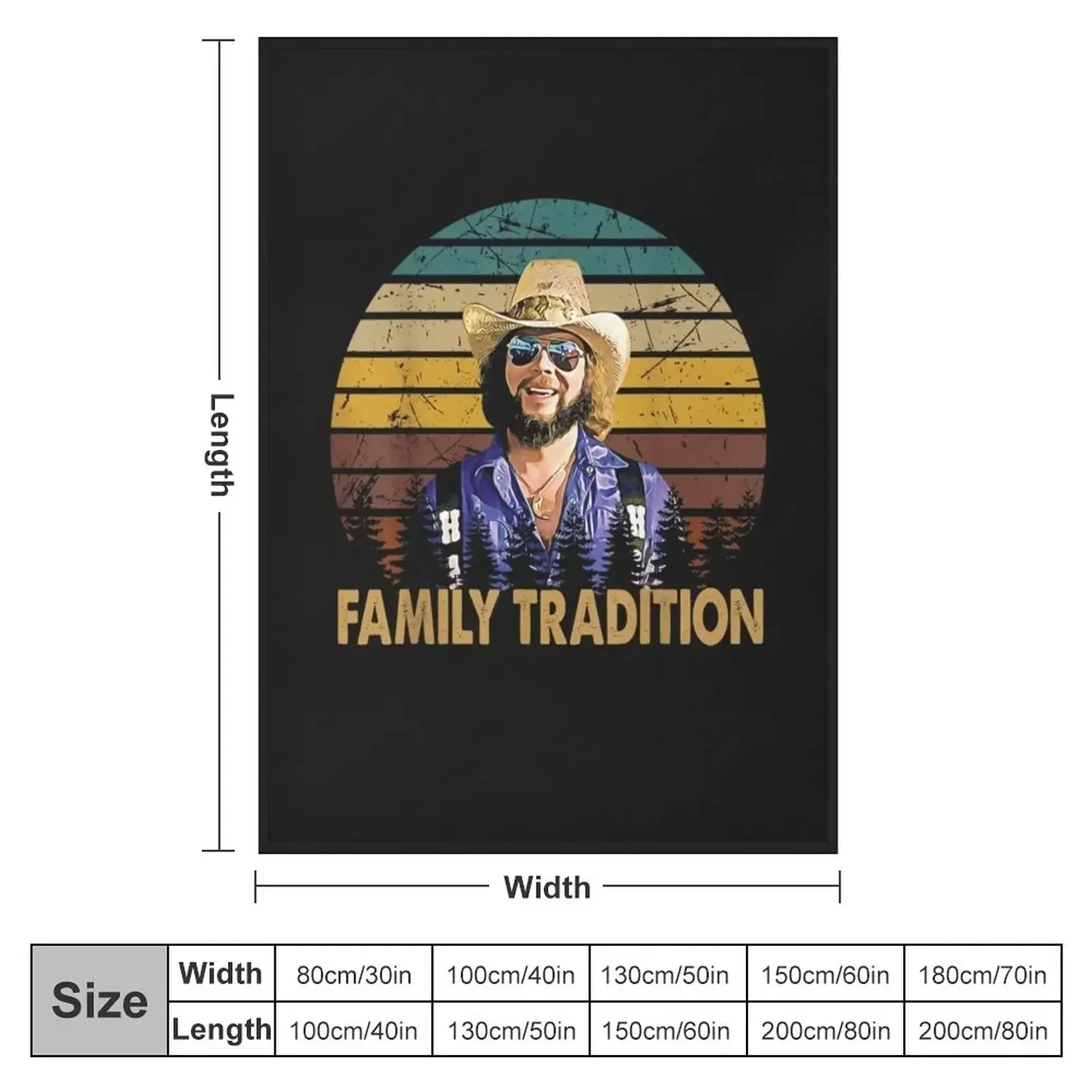 Vintage Hank Arts Williams Country Music Outfits Family Traditions Throw Blanket decorative Cute blankets and throws Blankets