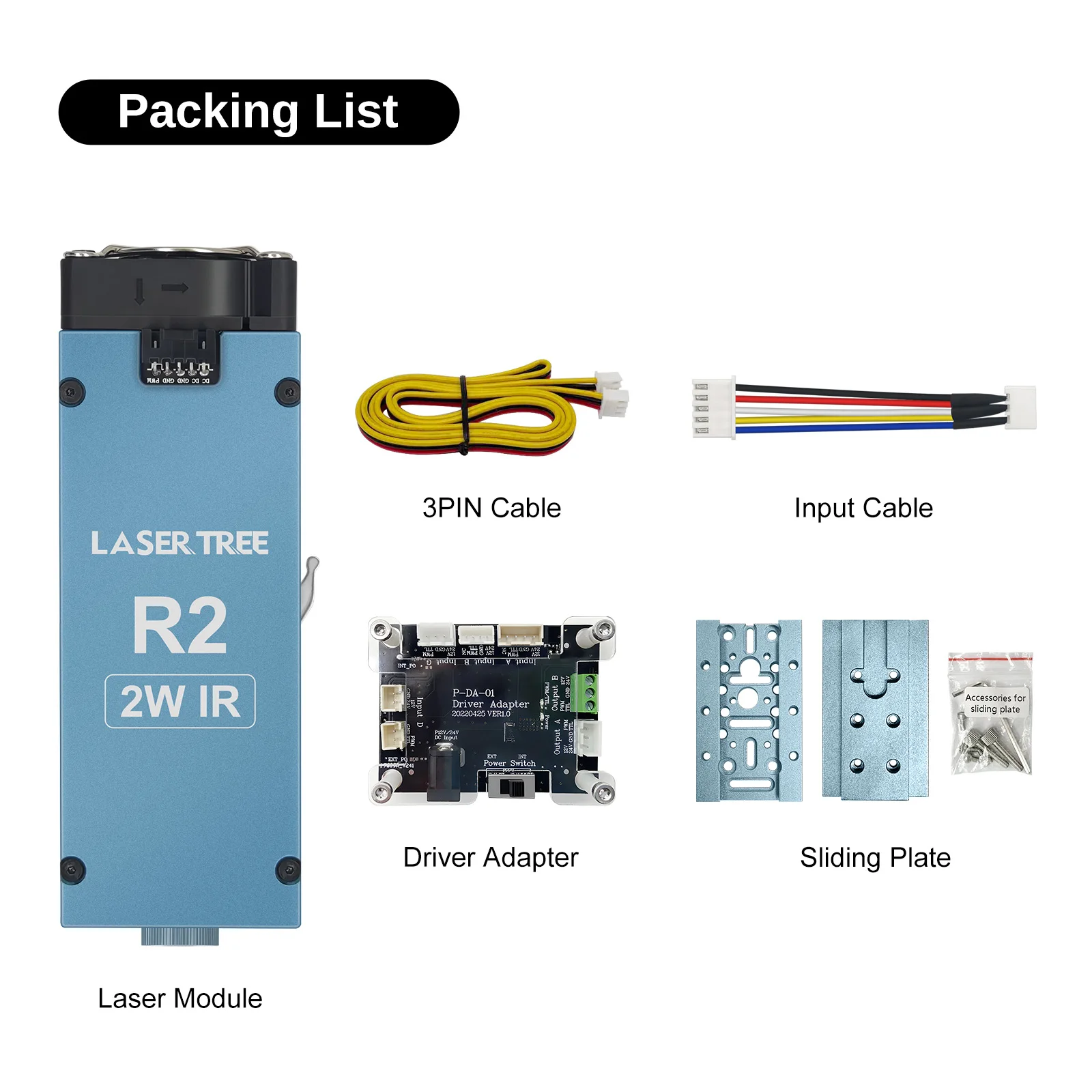 LASER TREE R2 2W 1064nm infraroodlasermodule voor het graveren van kunststof metaal