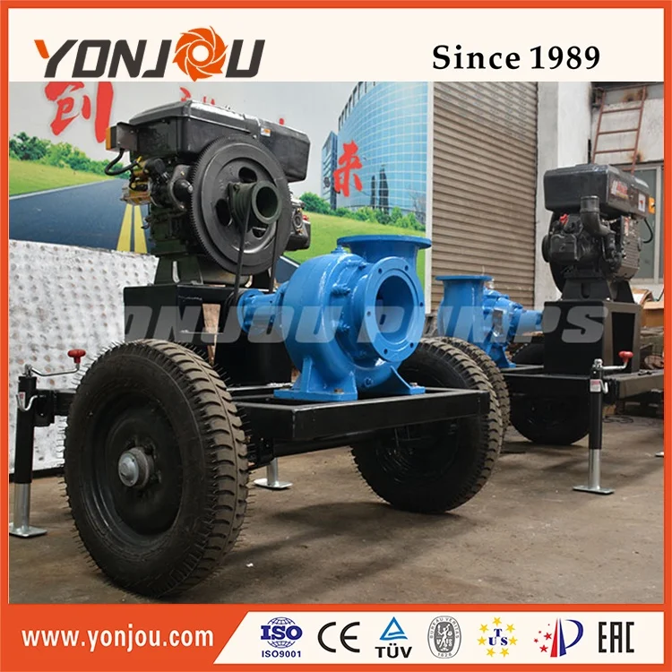 HW Agricultural Irrigation Diesel Engine Pump Electric Water Centrifugal Pump Stainless Steel or Cast Iron 15 HP 150 Mm OEM,ODM