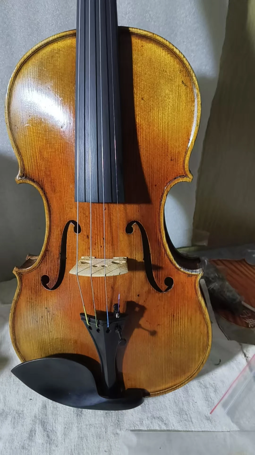 NEW-4/4 Guarneri اليدوية الكمان الإيطالي خمر النفط اللوحة الكمان مجموعة صندوق الأدوات المهنية #2