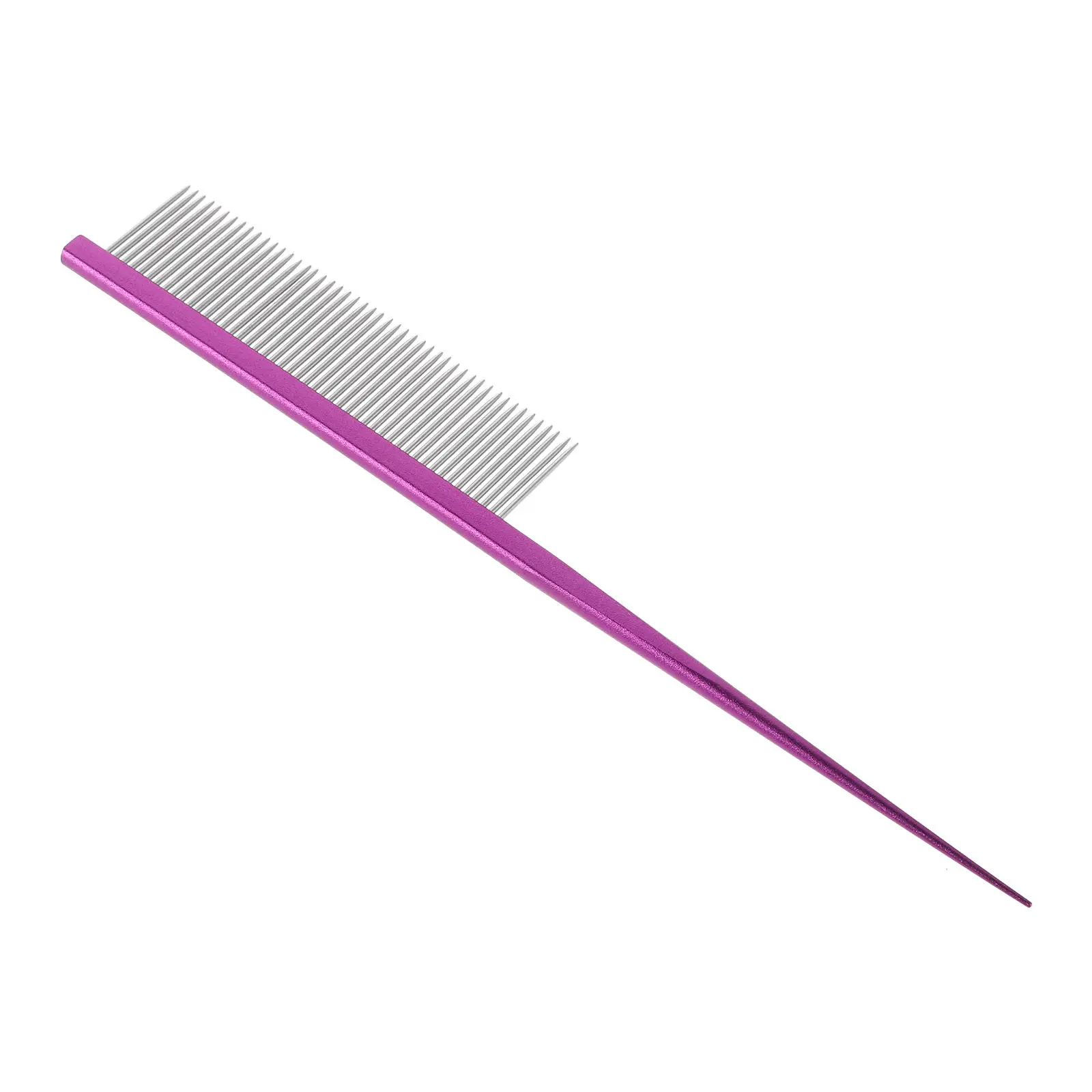 Pet Steel Rat Tail Comb Fine Tooth Grooming Tool for Cats Dogs Hair Removal Matting Removal Multifunctional Metal Comb
