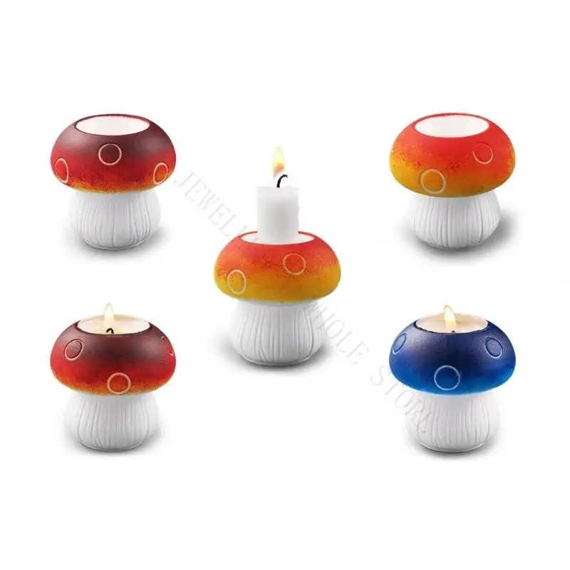 R7UF Accessories Molds Holder Mold Mushroom Bracket Mold Silicone Texture Suitable for Candlestick