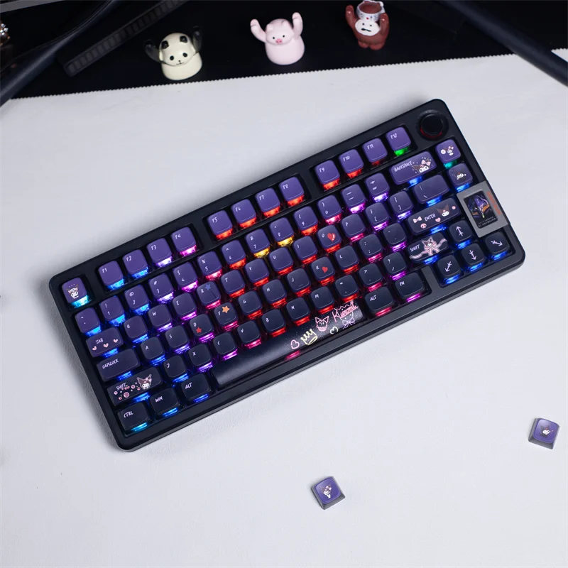 

PBT Keycaps 122-key Sublimation Four-sided Transparent Pudding Keycap MDA Profile Transparent Crystal Transparent Key cap