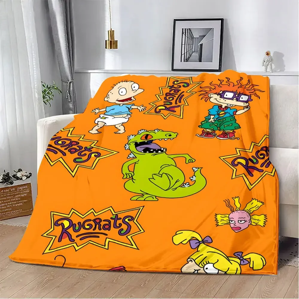 Cartoon R-rugrats Printed Blanket Picnic Blankets Warm Blanket Soft and Comfortable Blanket Home Travel Birthday Gift