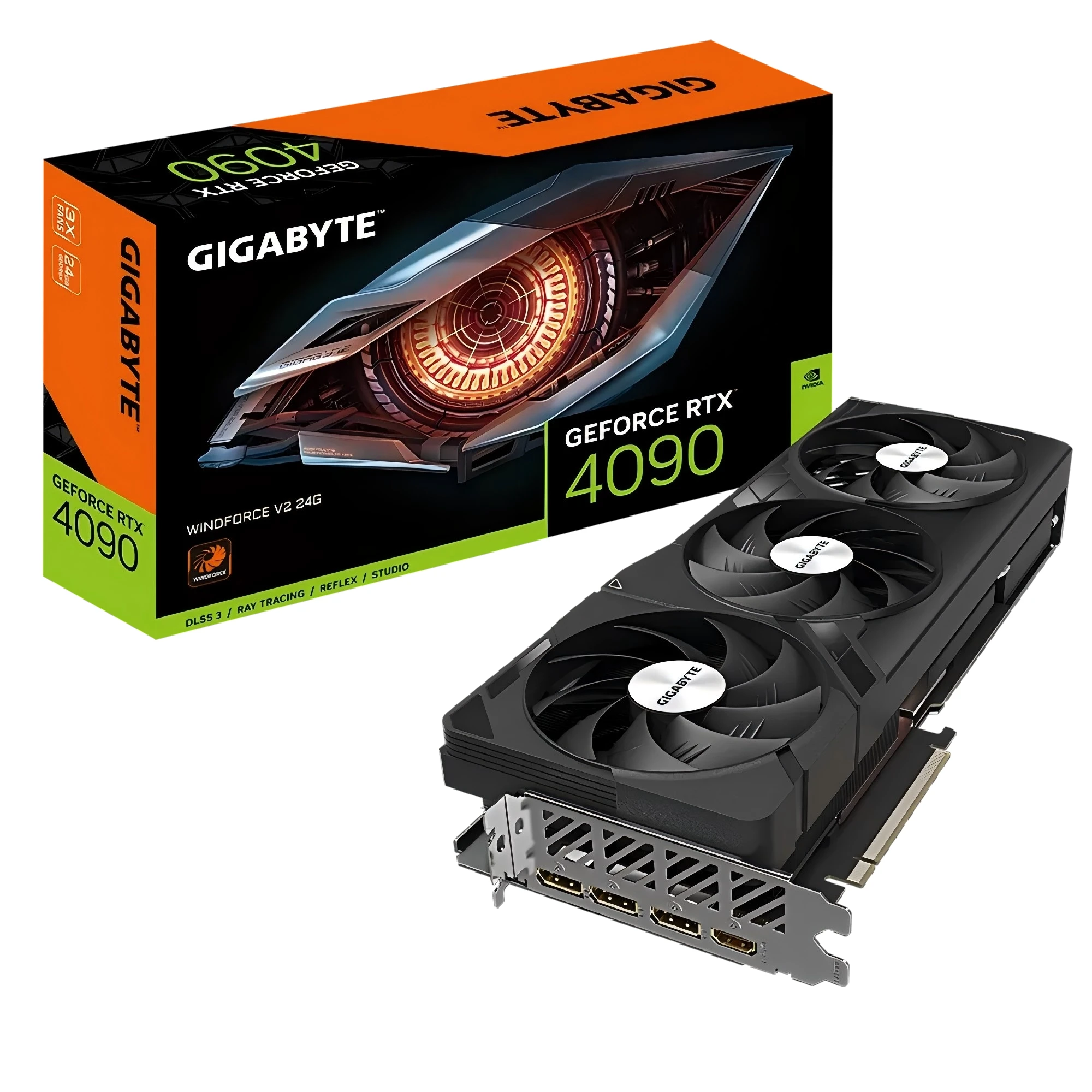 Newest GeForce RTX 4090 24GB GDDR6X Titanium Black Graphics Card VGA Output New Gaming Video Cards