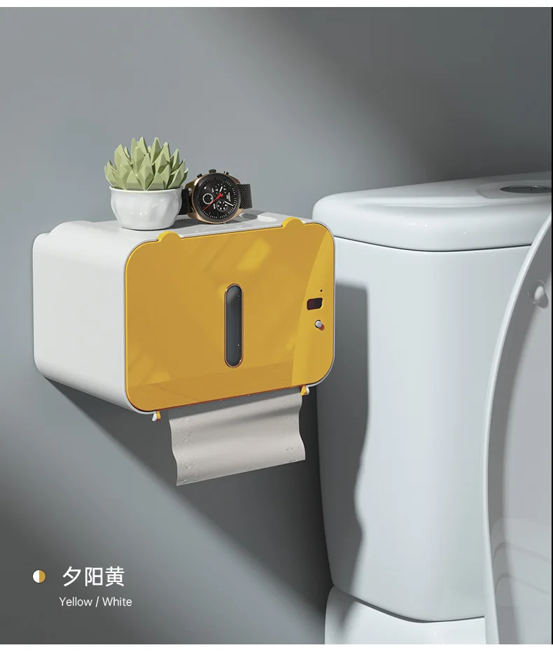 Intelligent induction automatic paper output toilet paper holder wall mounted non punching tissue holder bathroom accessories