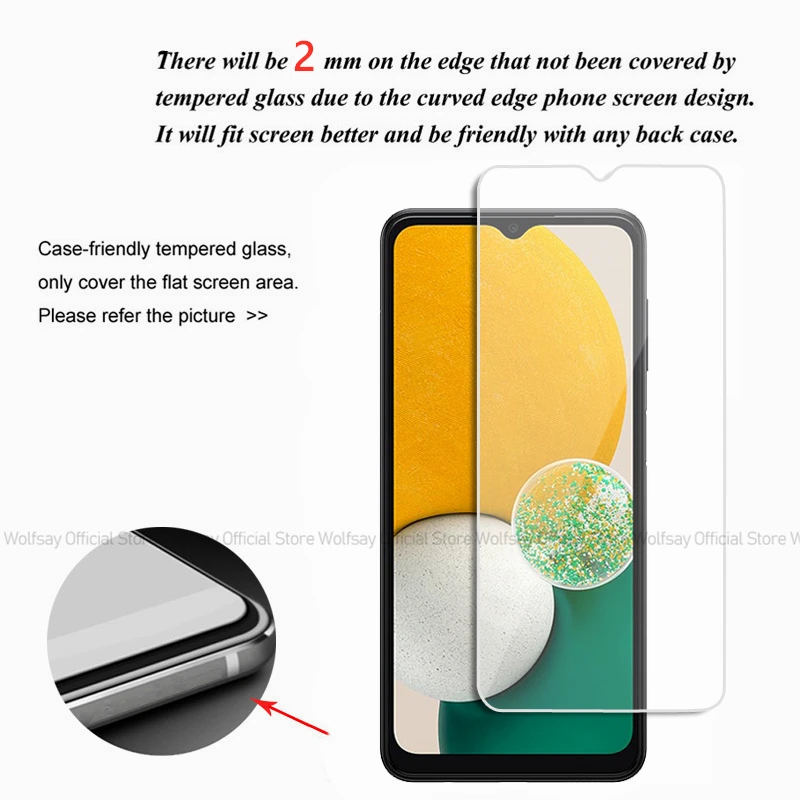 2/4PCS Screen Protector Voor Samsung Galaxy A13 Gehard Glas Voor Samsung Galaxy A13 A23 A33 A53 5G Volledige Lijm Cover Telefoon Glas