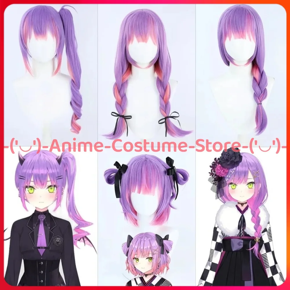 

Hololive VTuber Tokoyami Towa, парик для косплея, униформа, новогодний персонаж аниме, Хэллоуин, карнавальный костюм для вечеринки, парики, синтетические волосы