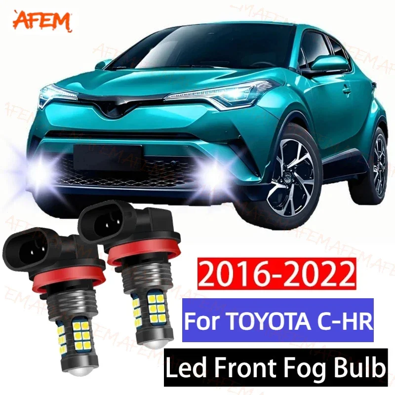 2pcs H8 H11 H16JP For Toyota C-HR CHR 2016 2017 2018 2019 2020 2021 2022 Car led Front fog light Lamps bulbs Accessories