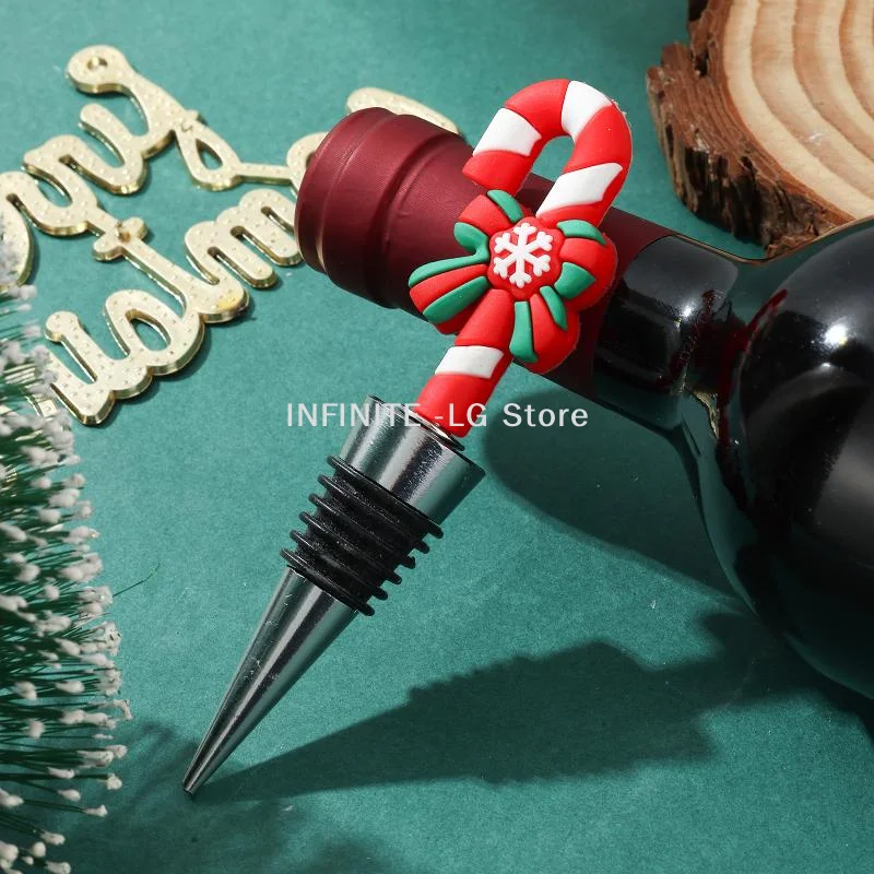 PVC Christmas Series Snowman Shape Wine Stopper Fresh Keeping For Wine Champagne Bar Party Decoration AccessoriesINFINITE -LG