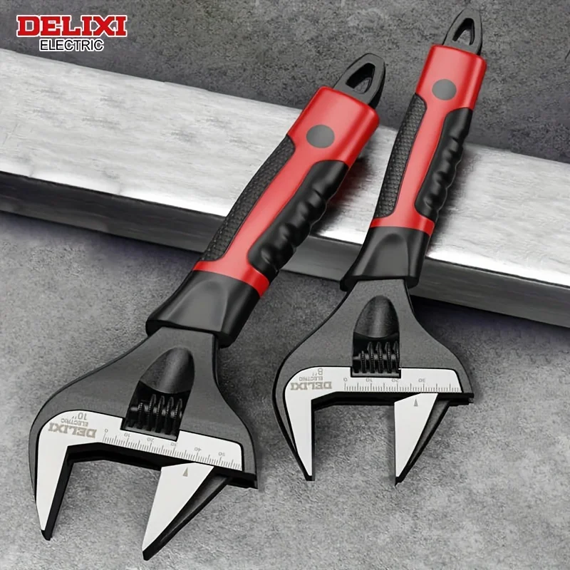 

DELIXI ELECTRIC Adjustable Wrench:Rust-Proof and Anti-Jamming,Anti-Slip Handle, Suitable for Multiple Scenarios, Easy to Store.