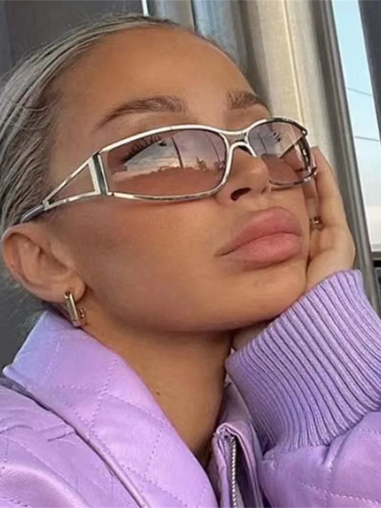 

Y2k солнцезащитные очки для женщин и мужчин, большие брендовые дизайнерские градиентные очки, солнцезащитные очки в стиле стимпанк, очки с зеркалом