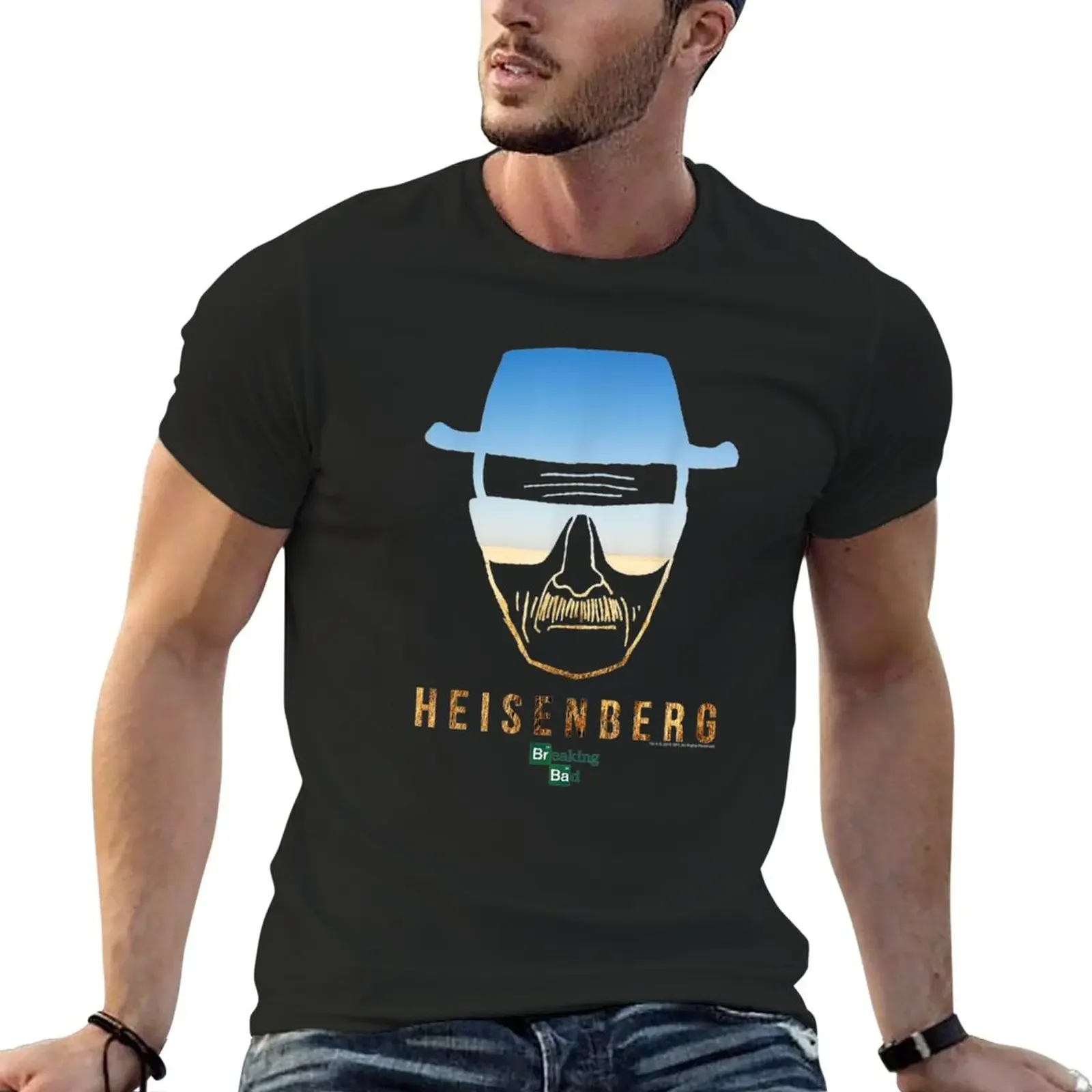 

Breaking Bad Heisenberg Desert Horizon Outline T-Shirt new edition tops boys whites Men's t shirts