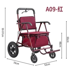 Elderly shopping cart, scooter, foldable, four-wheel shopping cart, small cart, walking aid, elderly handcart