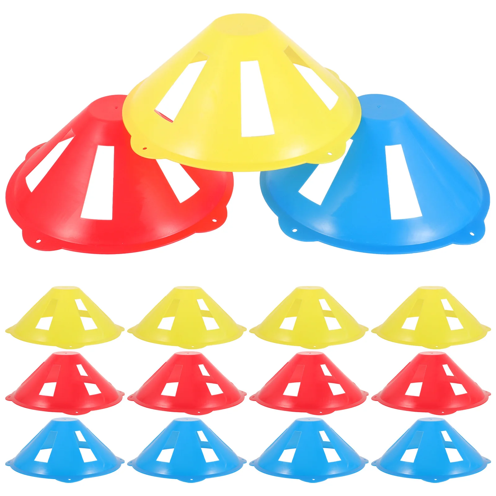 

15Pcs Anti-Wind Soccer Training Cones Bright Durable Pe Plastic Football Training Disc Markers Agility Field Cones Sports