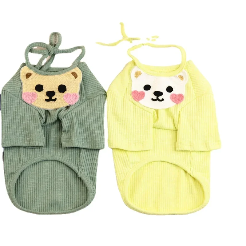 Maglietta per cani Estate Gatto Cucciolo Vestiti per cani Bavaglini Bandana Bichon Shih Tzu Yorkshire Barboncino maltese Pomerania Abbigliamento per cani Outfit