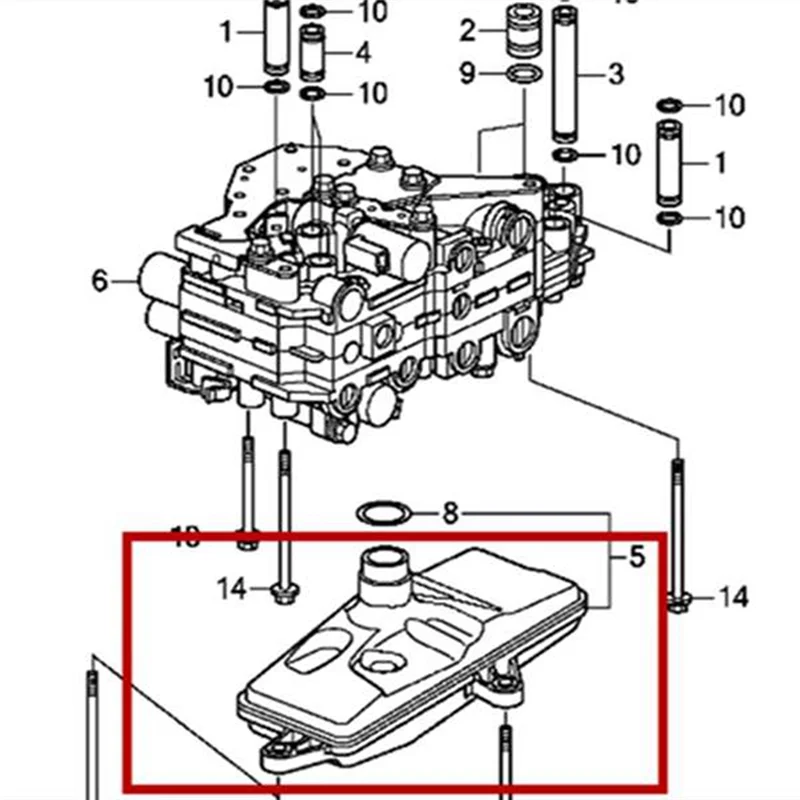 BB-25420-5T0-003 25450-P4V-013 Комплект фильтров автоматической коробки передач для Honda Civic FIT HR-V 1.5L 1.8L 2014-2019 254205T0003 Запчасти