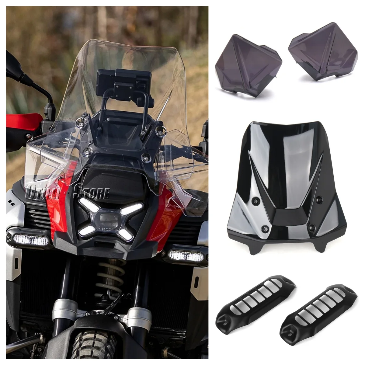

Motorcycle Accessories For BMW R 1300 GS Adventure R1300GS ADV Windshield Windscreen Side Wind Deflector Auxiliary Light Cover