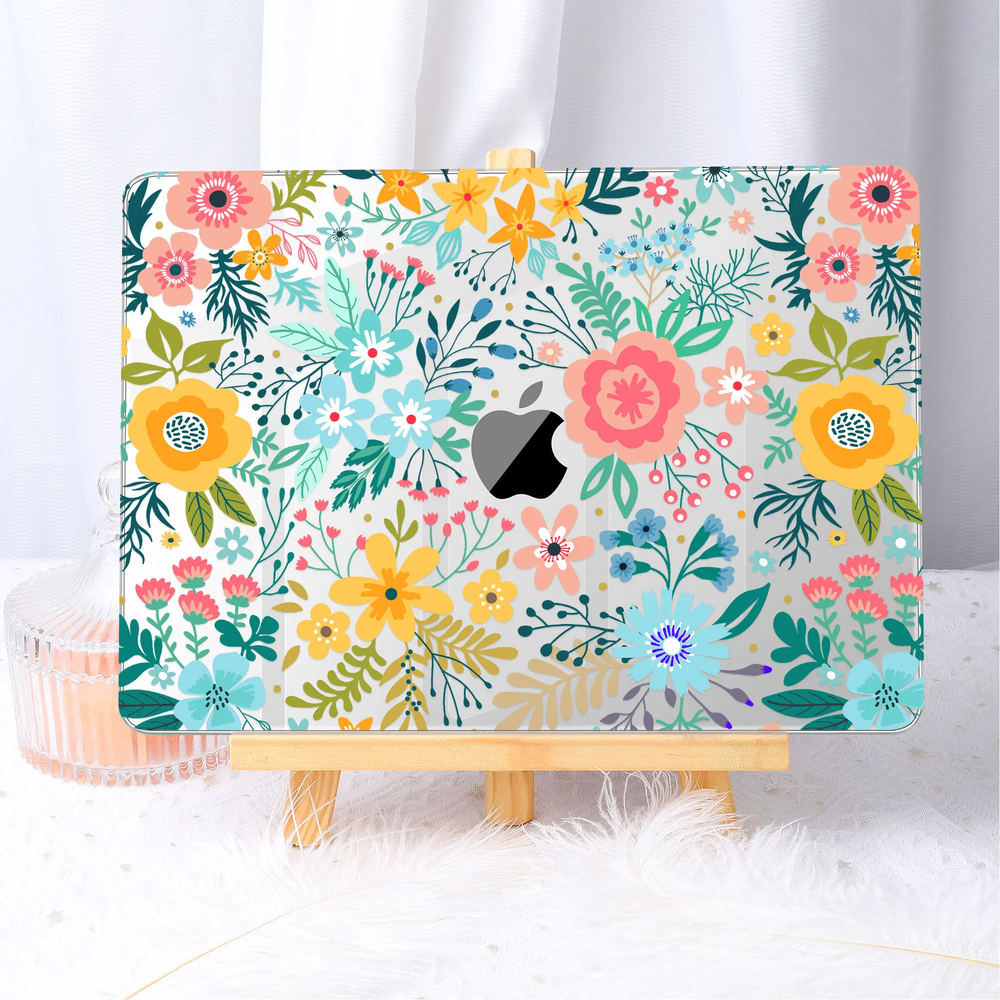 Floral Laptop Case for MacBook Air 15 13 A3113 A3114 M3 case A2681 A2941 2023 Pro 14 16 Pro13 A2338 A2337 M1 Plastic Laptop Case