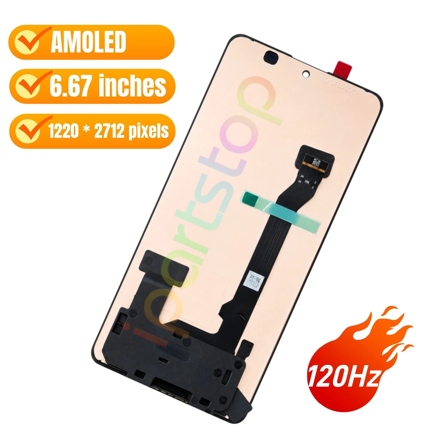 iParts Replacement New Display for Xiaomi Poco X7 Pro 5G 2412DPC0AG 120Hz AMOLED Touch Screen With Frame Bezel Assembly OEM