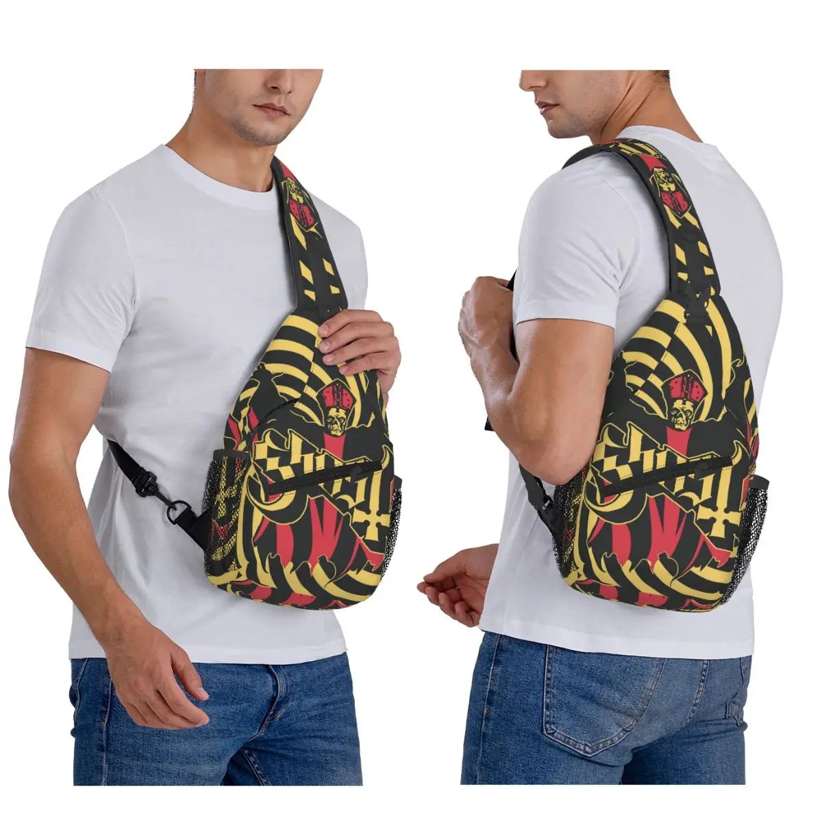 

Рок-группа Ghost BC нагрудная сумка мужской слинг рюкзак через плечо нагрудная сумка дорожный походный рюкзак сумка на плечо