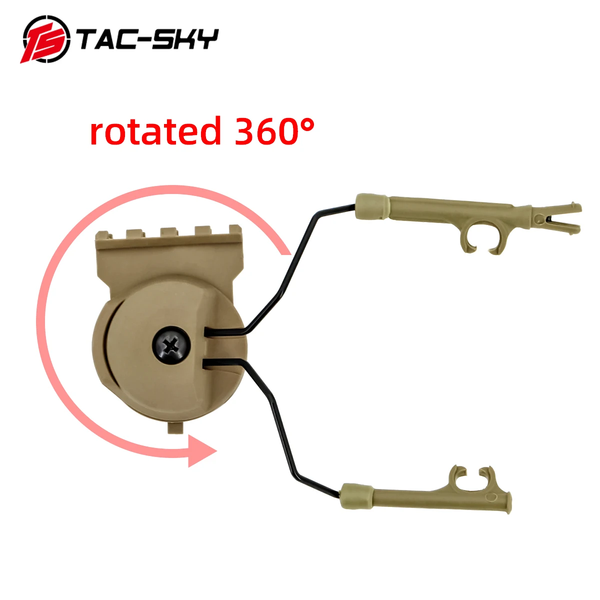 thumbnail image 2 of TAC-SKY ARC Helmet Rail Adapter For Sordin Tactical Headset – Fast Ops Core Bracket, PTT Ready, FG Color 2 of 5