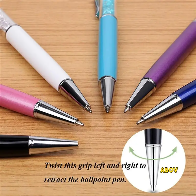 120Pcs Bling Bling 2-In-1 Slim Crystal Diamond Stylus Pen And Ink Ballpoint Pens (12 Colors)