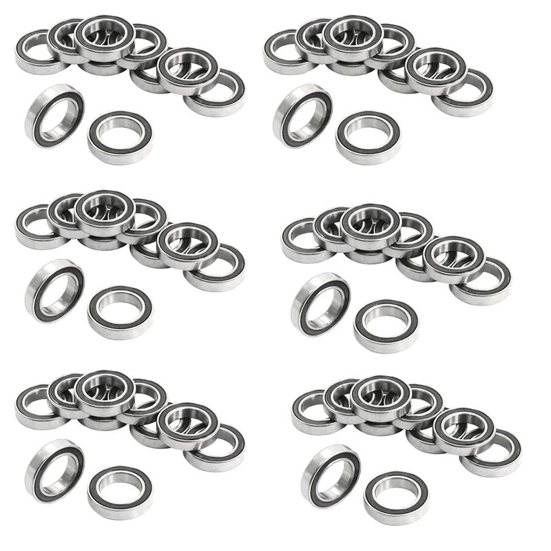 

60Pcs 6802-2RS 15X24x5mm Metal Shielded Sealed Deep Groove Ball Bearings